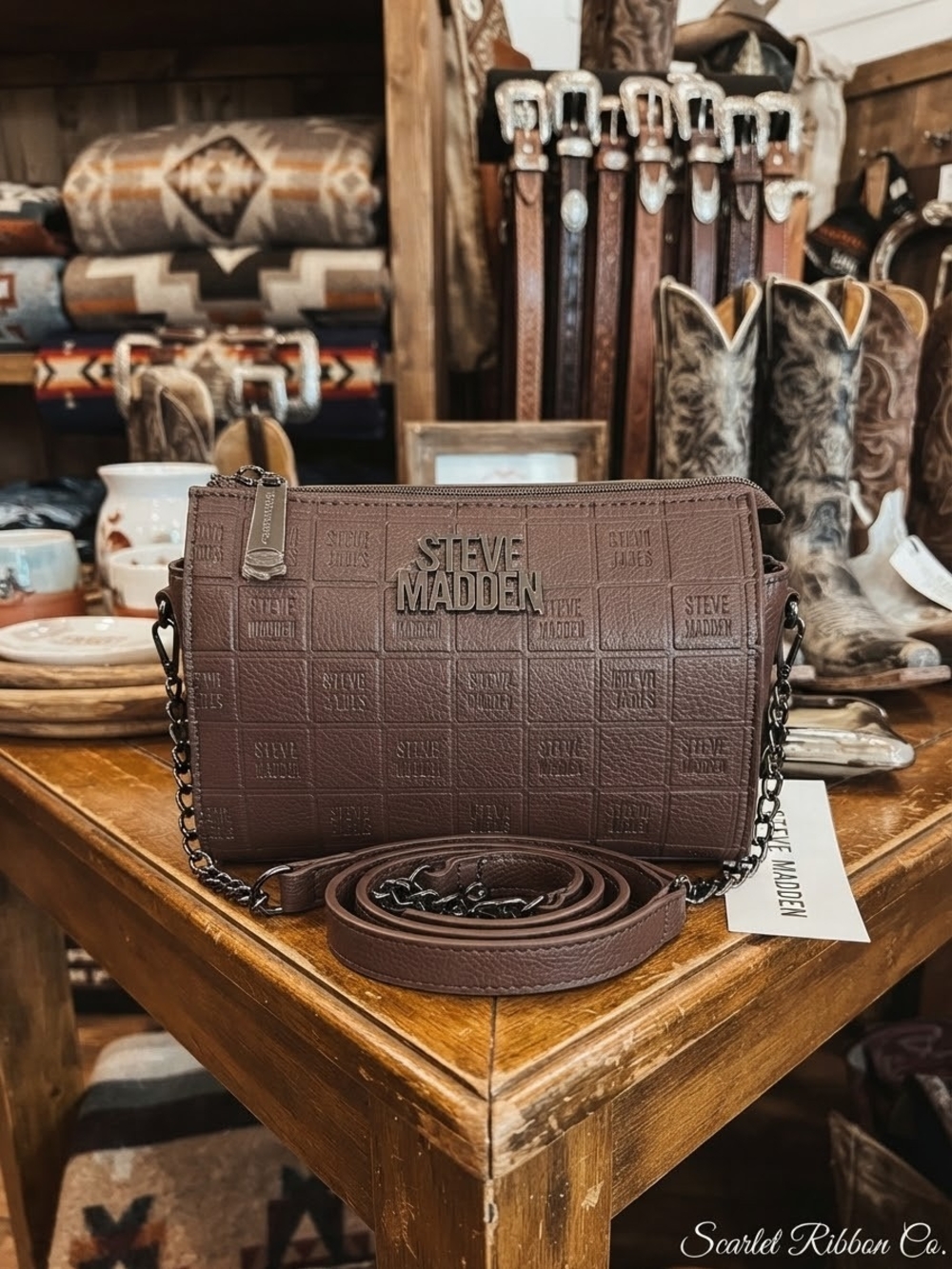 ✨️Steve Madden Chocolate "Blexi" Embossed Crossbody Bag ✨